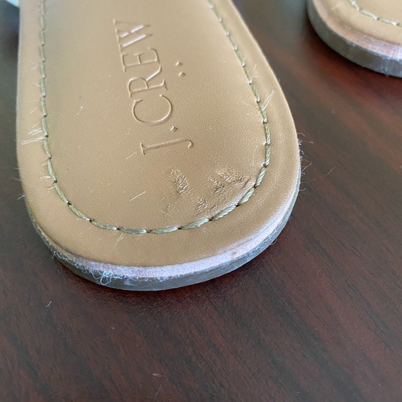 J Crew factory seaside strappy slide sandal neutral EUC - Picture 4 of 5